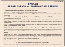 Appello costi energia SOLE24ORE